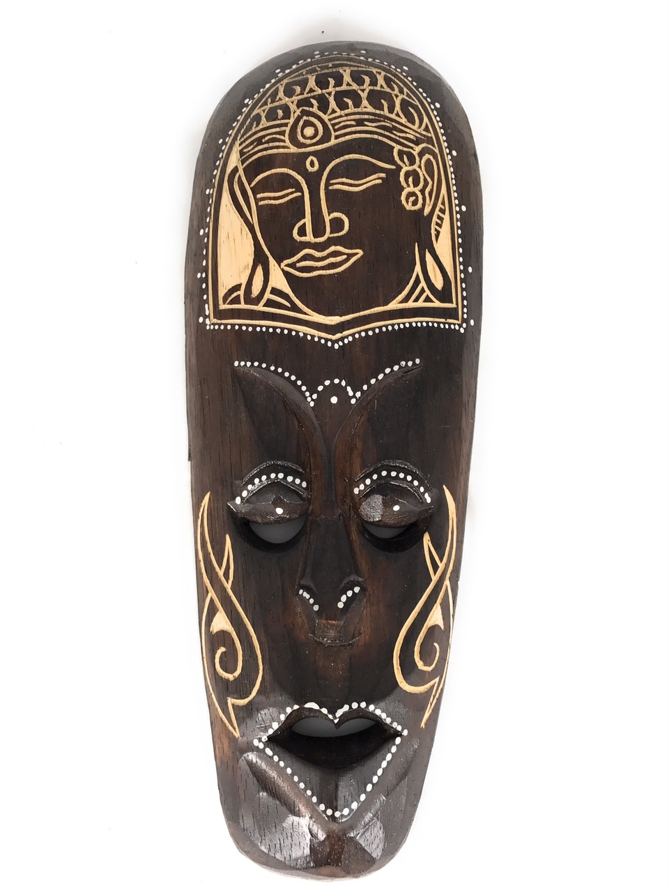 Buddha Mask 12" Zen - Primitive Art | #wib370530i Buddha Mask 12" Zen - Primitive Art | #wib370530i